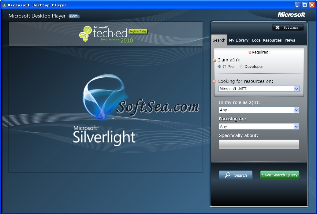 Microsoft Desktop Player Screenshot