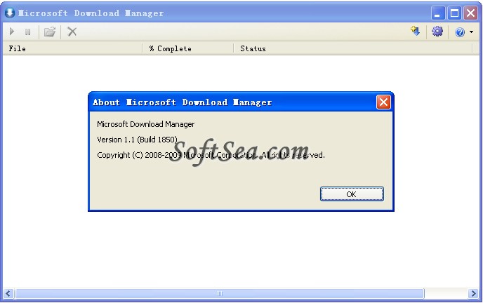 Microsoft Download Manager Screenshot