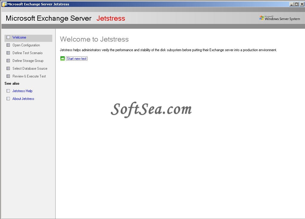 Microsoft Exchange Server Jetstress Tool Screenshot
