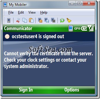 Microsoft Office Communicator Mobile Screenshot