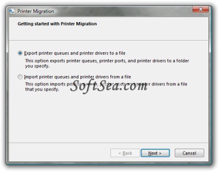 Microsoft Print Migrator Screenshot