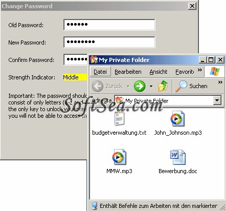 Microsoft Private Folder Screenshot