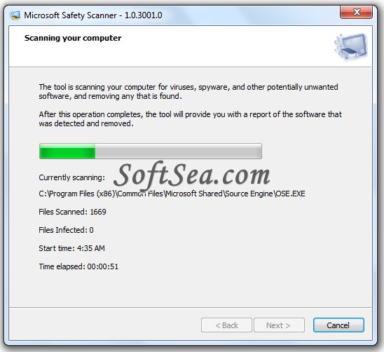 Microsoft Safety Scanner (32-bit) Screenshot