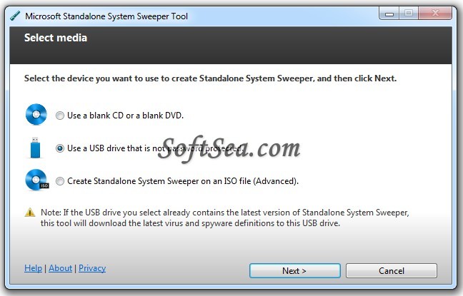 Microsoft Standalone System Sweeper (32-bit) Screenshot