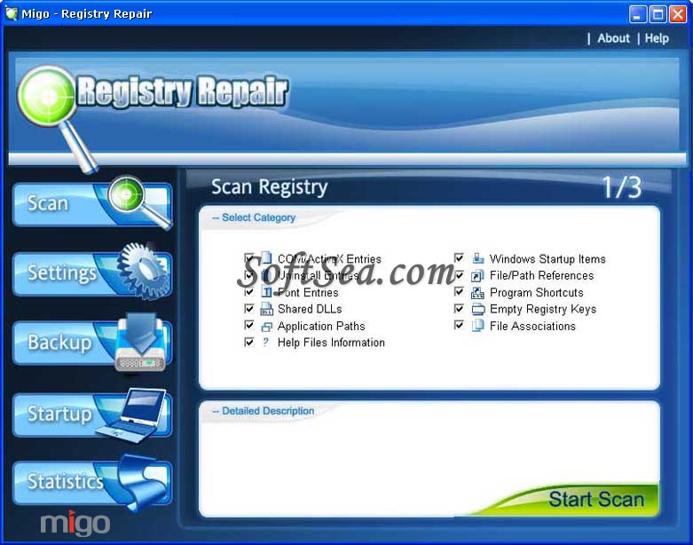 Migo Registry Repair Screenshot