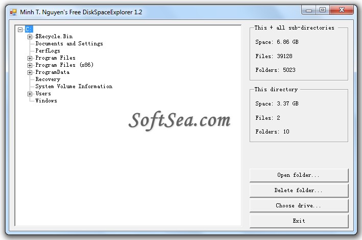 Minhs Free DiskSpaceExplorer Screenshot