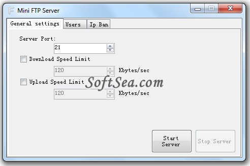Mini FTP Server Screenshot