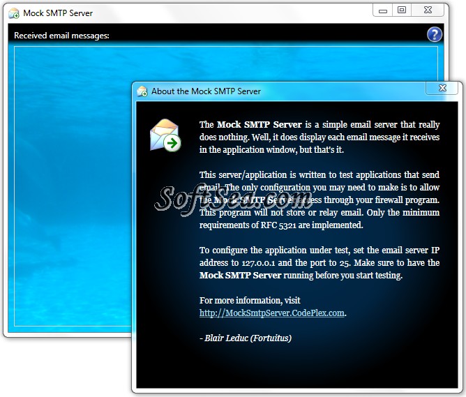 Mock SMTP Server Screenshot