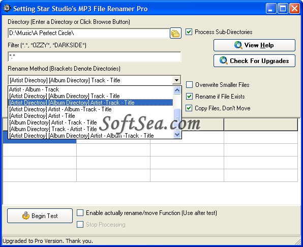 Mp3 File Renamer Pro Screenshot