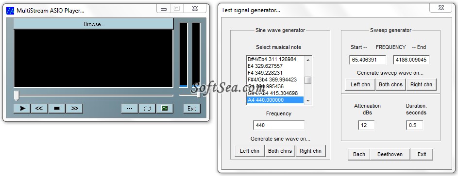 Multistream ASIO Player Screenshot