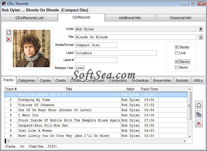 Music Catalogue Master Screenshot