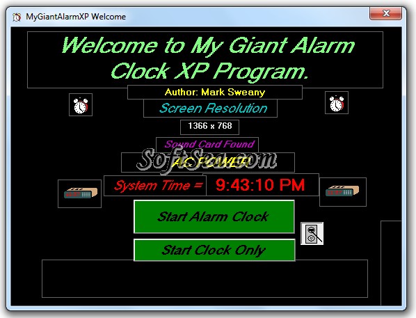 My Giant Alarm XP Screenshot
