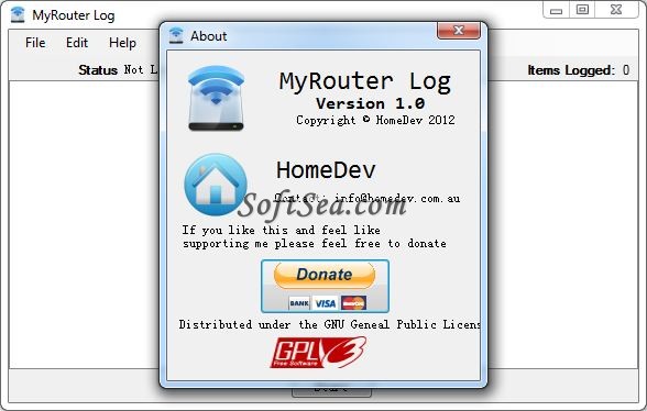 MyRouter Log Screenshot
