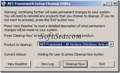 .NET Framework Cleanup Tool Screenshot