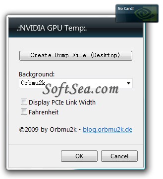 NVIDIA GPU Temp Screenshot