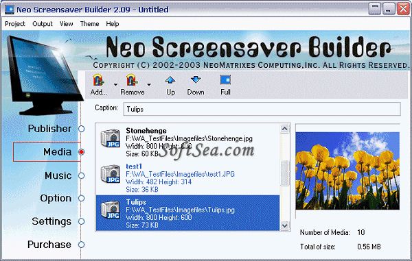 Neo Screensaver Builder (Personal) Screenshot
