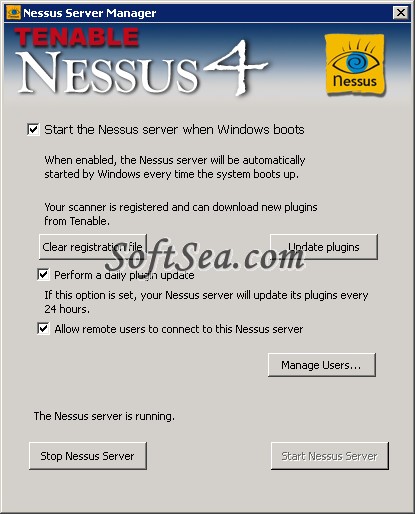 Nessus for Windows Screenshot