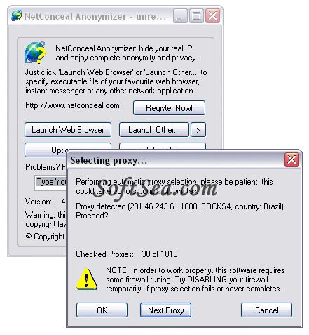 NetConceal Anonymizer Screenshot