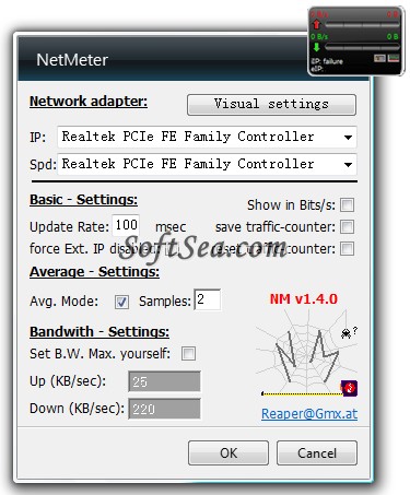 NetMeter Sidebar Gadget Screenshot
