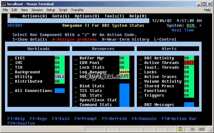 Nexus Mainframe Terminal Screenshot
