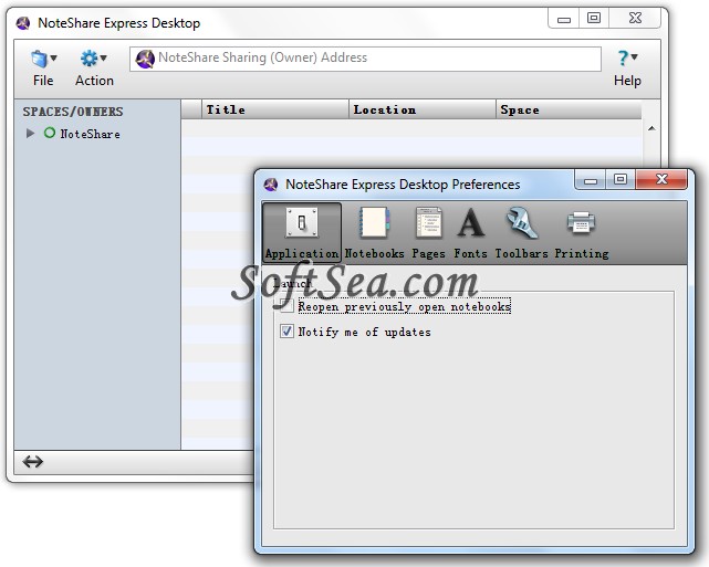 NoteShare Express - Desktop Edition Screenshot