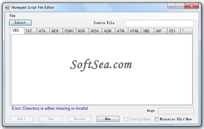 Notepad Scripting Editor Screenshot