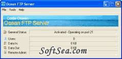 Ocean FTP Server Screenshot