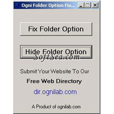 Ogni Folder Option Fixer Screenshot