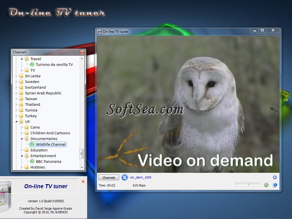 On-line TV tuner Screenshot