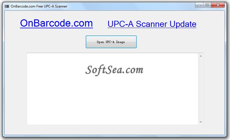 OnBarcode Free UPC-A Reader Scanner Screenshot