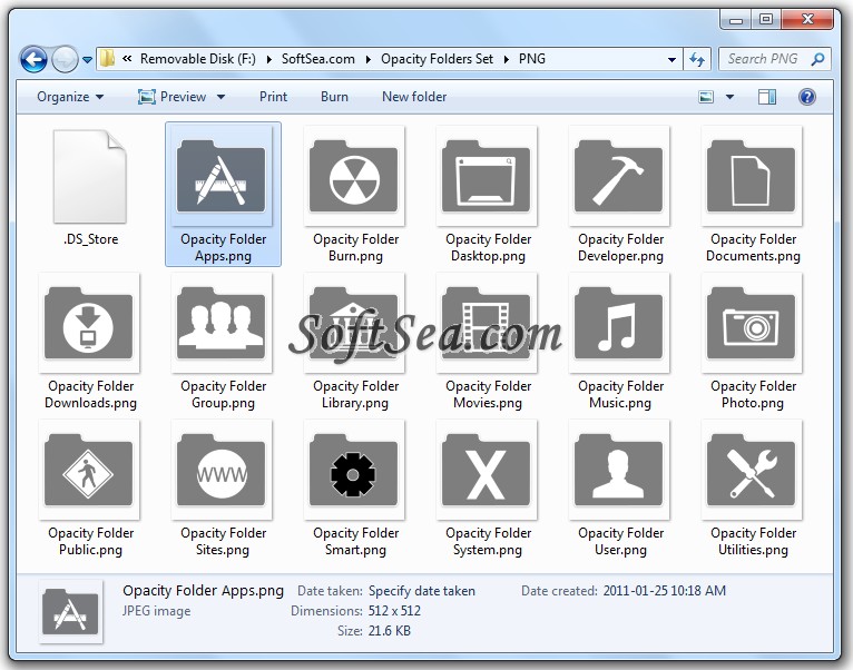 Opacity Folders Set Screenshot