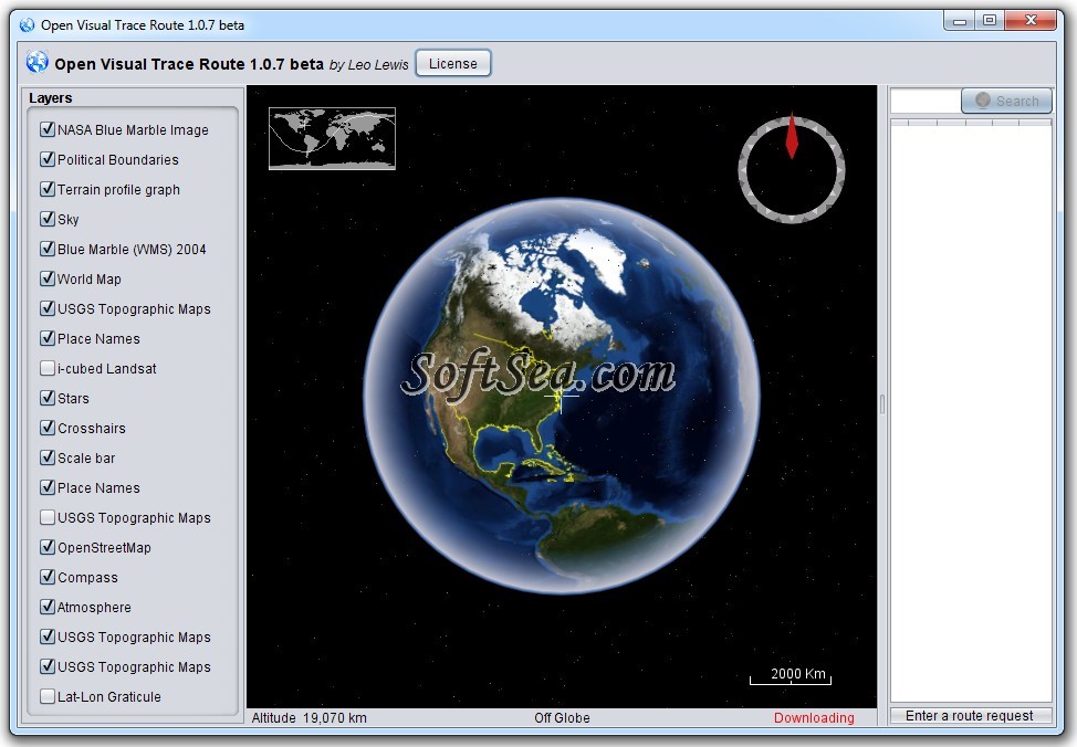 Open Visual Trace Route Screenshot