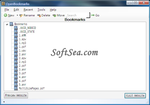OpenBookmarks Screenshot