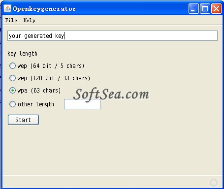 Openkeygenerator Screenshot