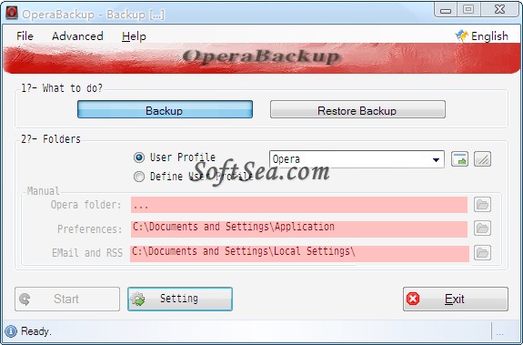 OperaBackup Screenshot