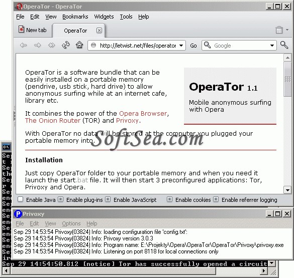 OperaTor Screenshot