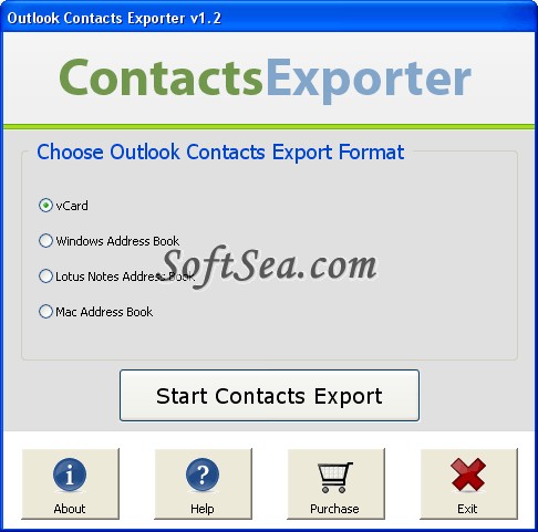 Outlook Contacts Exporter Screenshot