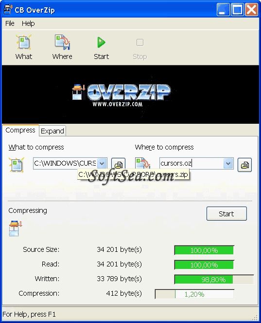 OverZip Compression Booster Screenshot