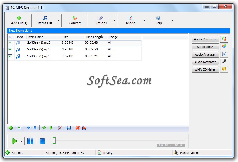 PC MP3 Decoder Screenshot