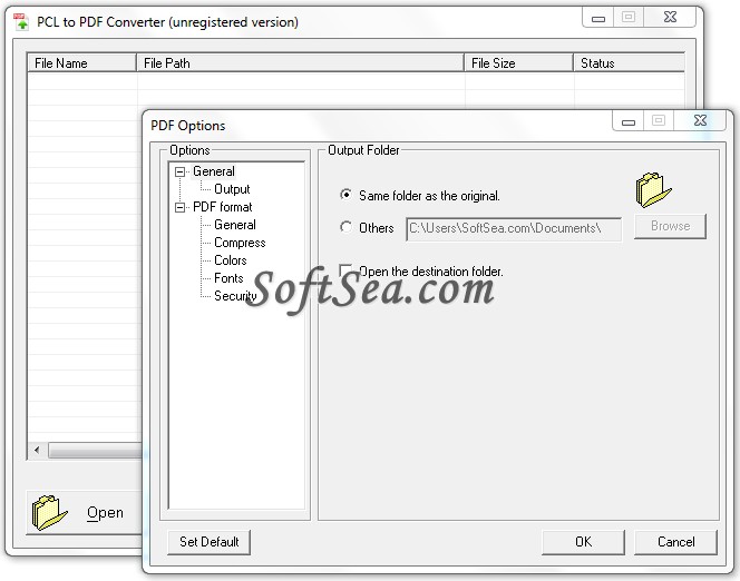 PCL to PDF Converter Screenshot