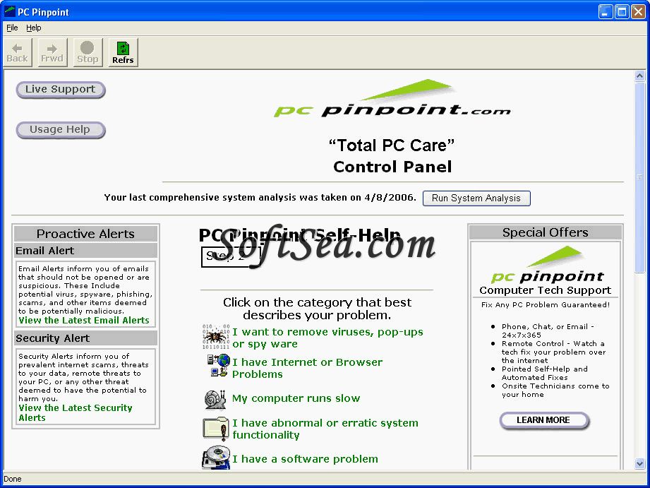 PCPinpoint Screenshot