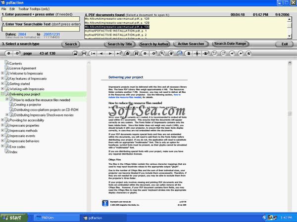 PDF Action Single User Screenshot