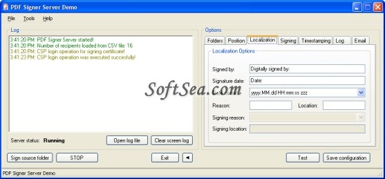 PDF Signer Server Screenshot