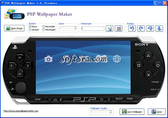 PSP Wallpaper Maker Screenshot