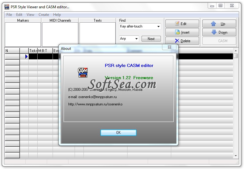 PSR Style CASM Editor Screenshot