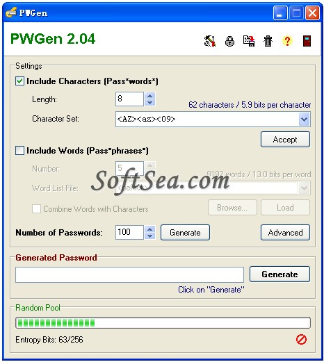 PWGen Screenshot