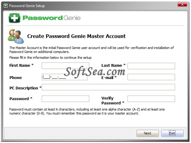 Password Genie Screenshot