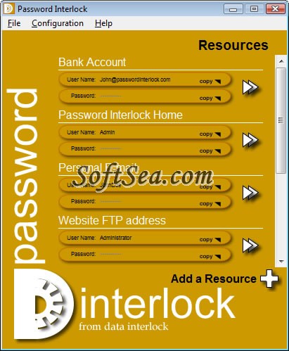 Password Interlock Screenshot