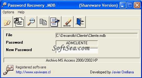 Password Recovery MDB Screenshot