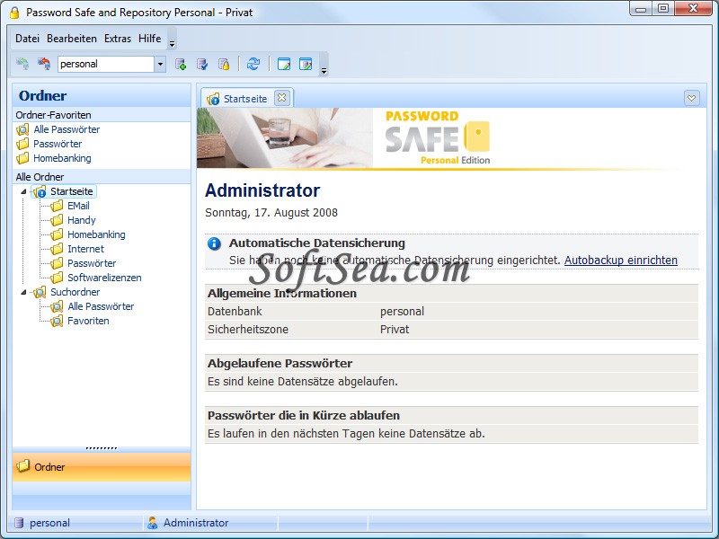 Password Safe and Repository Screenshot